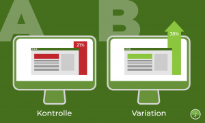 Kontrollgruppe versus Variationsgruppe: 2 Varianten einer Buttonfarbe