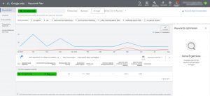 Ansicht der Google-Keyword-Planer den Begriff "SEO Agentur Fulda".