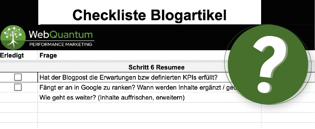 (Checkliste Blogartikel - Erfolgreiche SEO-Artikel schreiben in 2023)