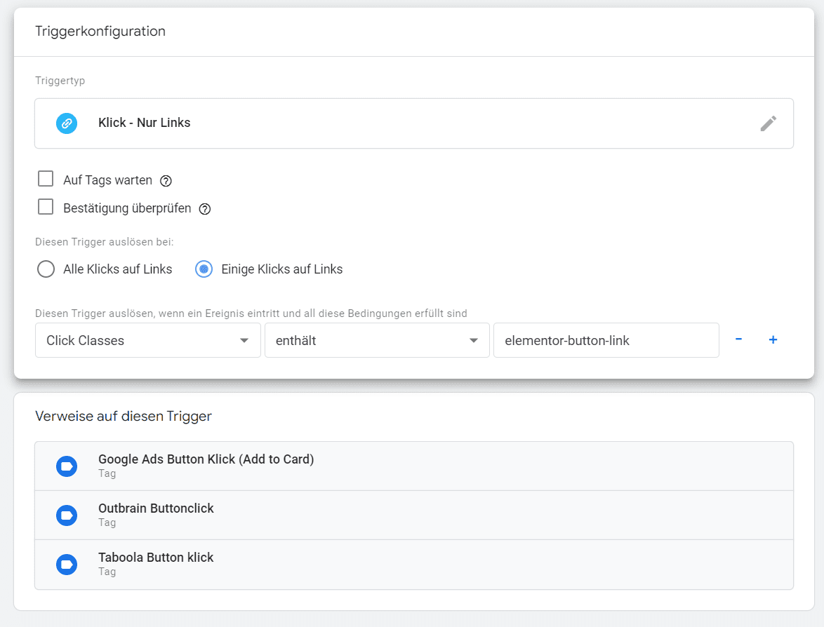 Google Tag Manager: Anzeige des Taboola Pixel Codeschnipsels zur Einrichtung des Trackings (z.B. in WordPress)