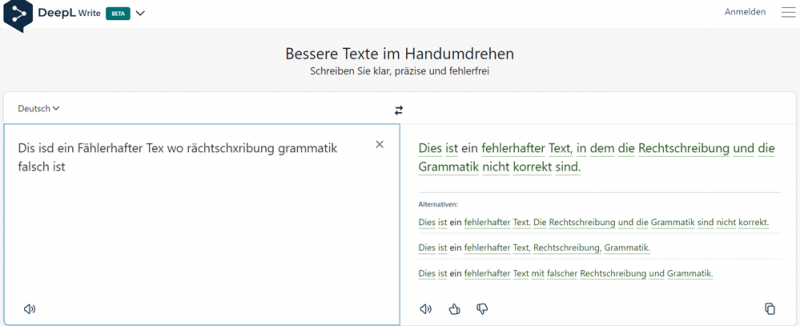 Brandneu: DeepL Write zur Verbesserung von Grammatik & Rechtschreibung eines jeden Texts.